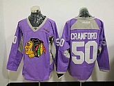 Chicago Blackhawks #50 Corey Crawford Purple Hockey Fights Cancer Night Reebok Stitched Jersey,baseball caps,new era cap wholesale,wholesale hats